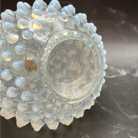 Vintage Opalescent Glass Perfume Bottle with Moonstone Accents - Picture 3 of 6